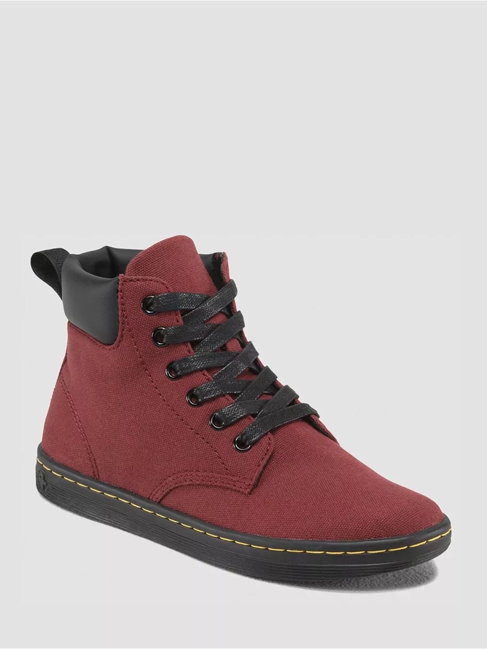Doc Martens Maelly High-Top Canvas Sneaker in Cherry Red, W Size 6